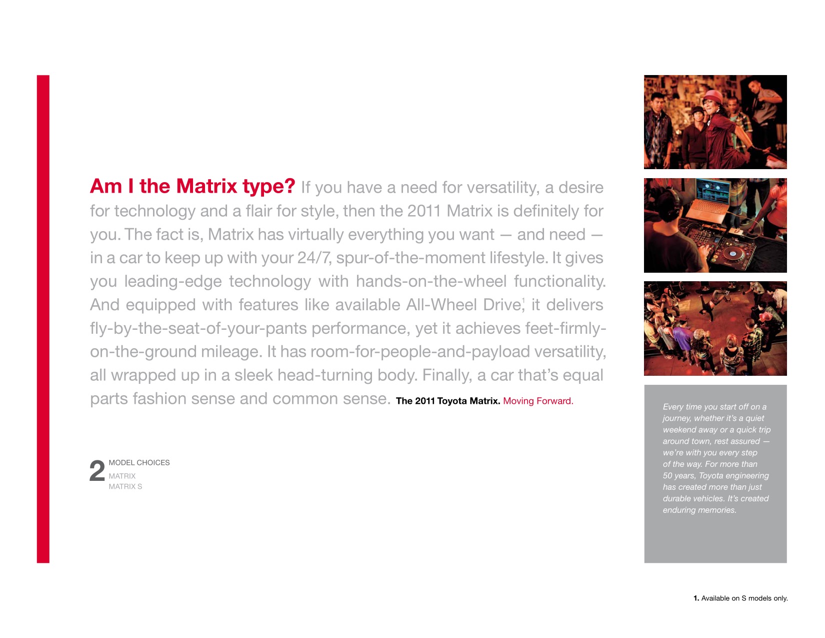 2011 Toyota Matrix Brochure Page 4